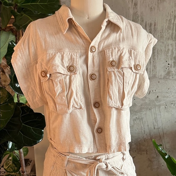 JLUXLABEL Cream Short-Sleeve Short Set - Picture 5 of 7